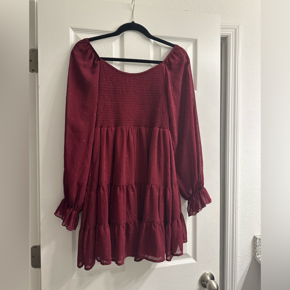 small maroon altard state dress